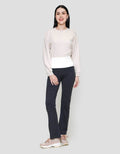 Nevada Rib Flared Pants W/ Folded Waist Celana Panjang Wanita