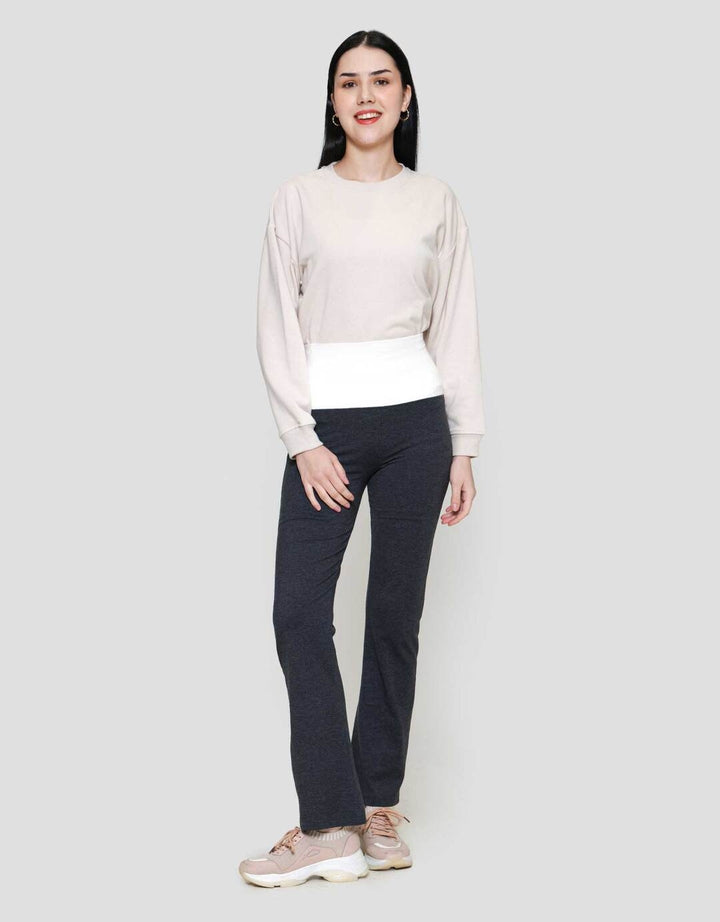 Nevada Rib Flared Pants W/ Folded Waist Celana Panjang Wanita