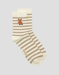 Nevada Quarter Stripe Bear Kaos Kaki Wanita