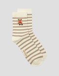 Nevada Quarter Stripe Bear Kaos Kaki Wanita