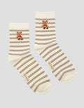 Nevada Quarter Stripe Bear Kaos Kaki Wanita