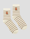 Nevada Quarter Stripe Bear Kaos Kaki Wanita