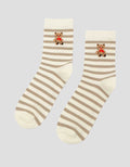 Nevada Quarter Stripe Bear Kaos Kaki Wanita
