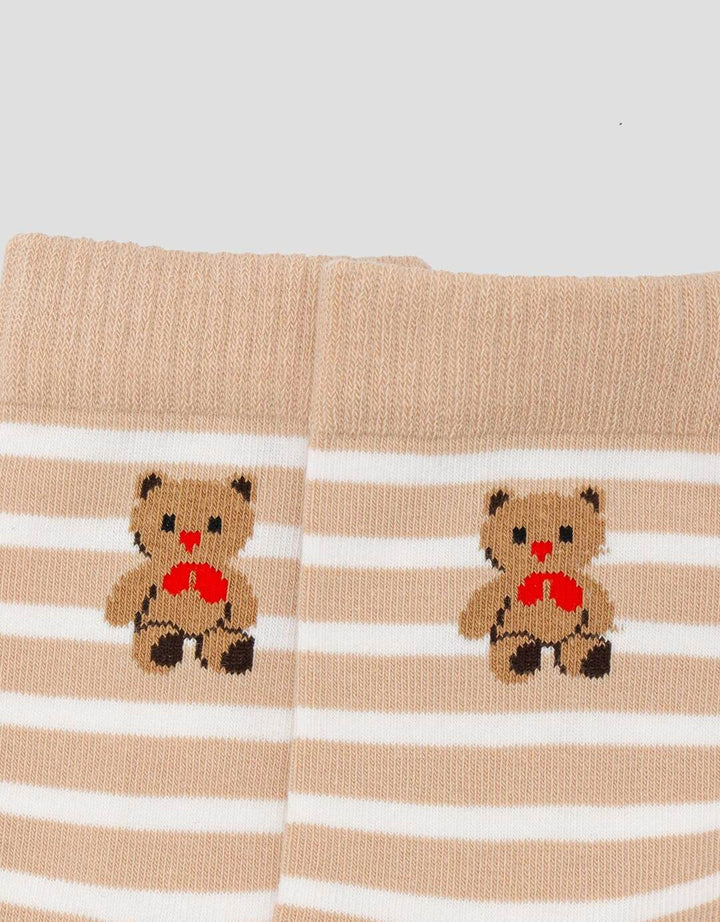 Nevada Quarter Stripe Bear Kaos Kaki Wanita