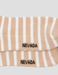 Nevada Quarter Stripe Bear Kaos Kaki Wanita