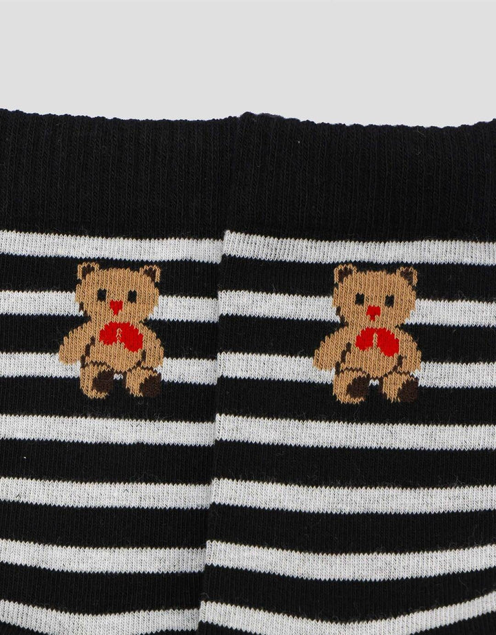 Nevada Quarter Stripe Bear Kaos Kaki Wanita