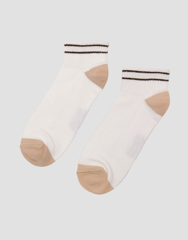 Nevada Ankle Double Stripe Kaos Kaki Wanita