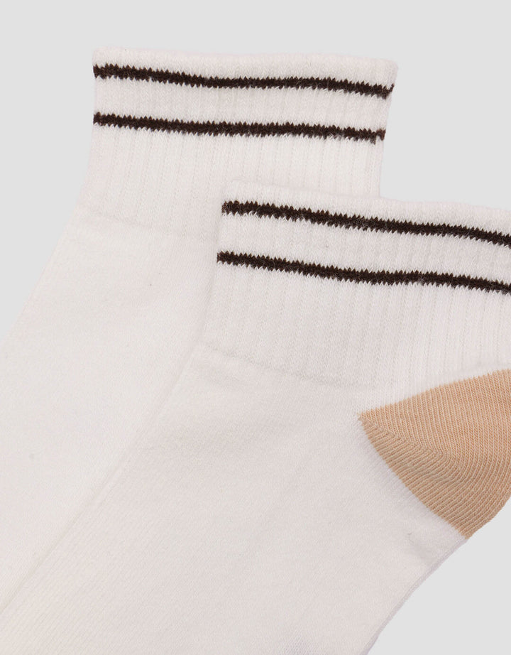 Nevada Ankle Double Stripe Kaos Kaki Wanita