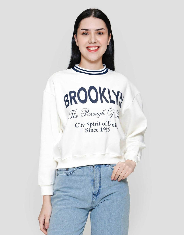 Nevada Crop Fleece Sweater Wanita