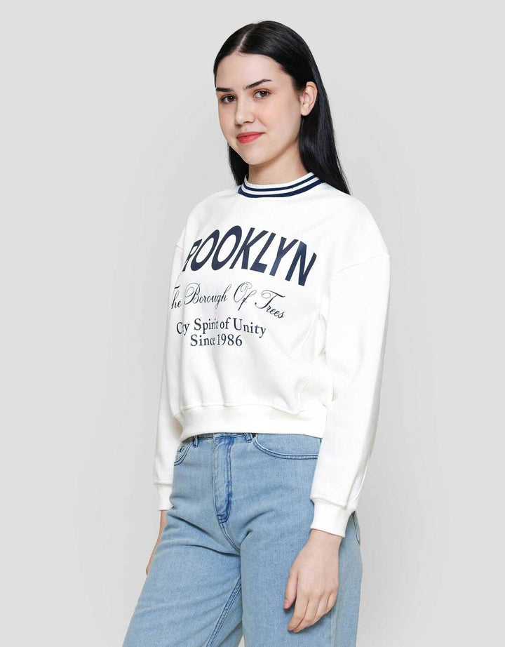Nevada Crop Fleece Sweater Wanita