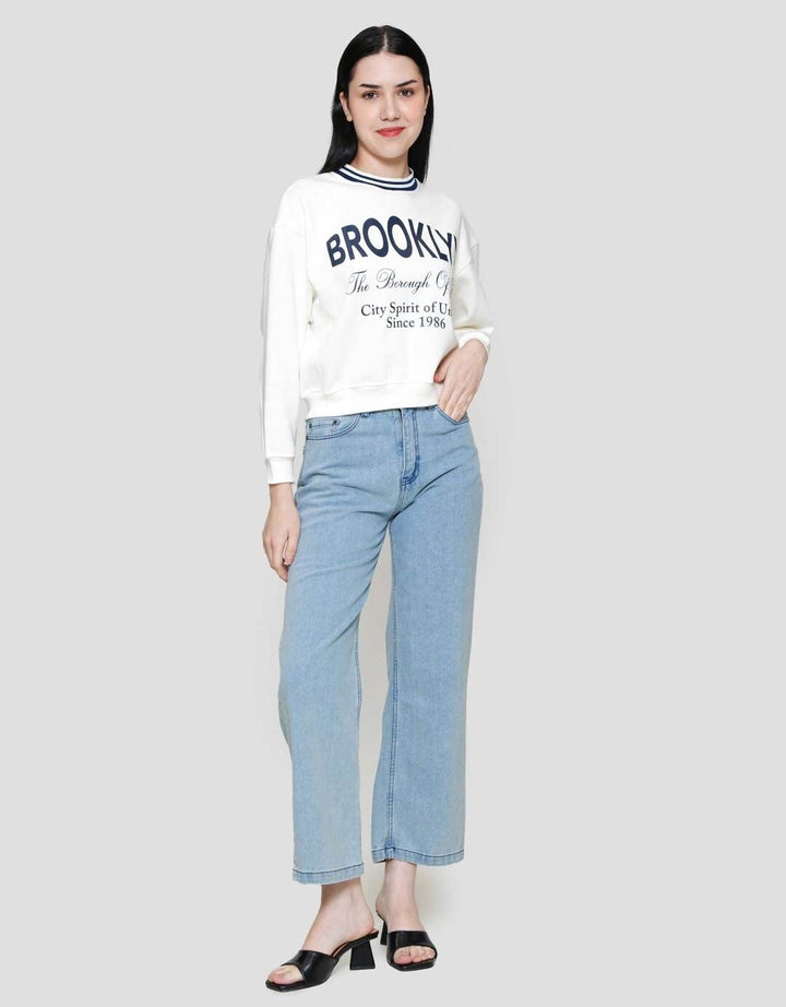 Nevada Crop Fleece Sweater Wanita