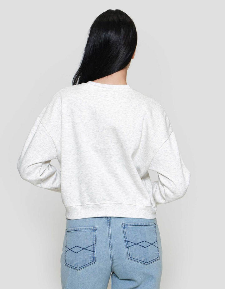 Nevada Crop Fleece Sweet Like You Sweater Wanita