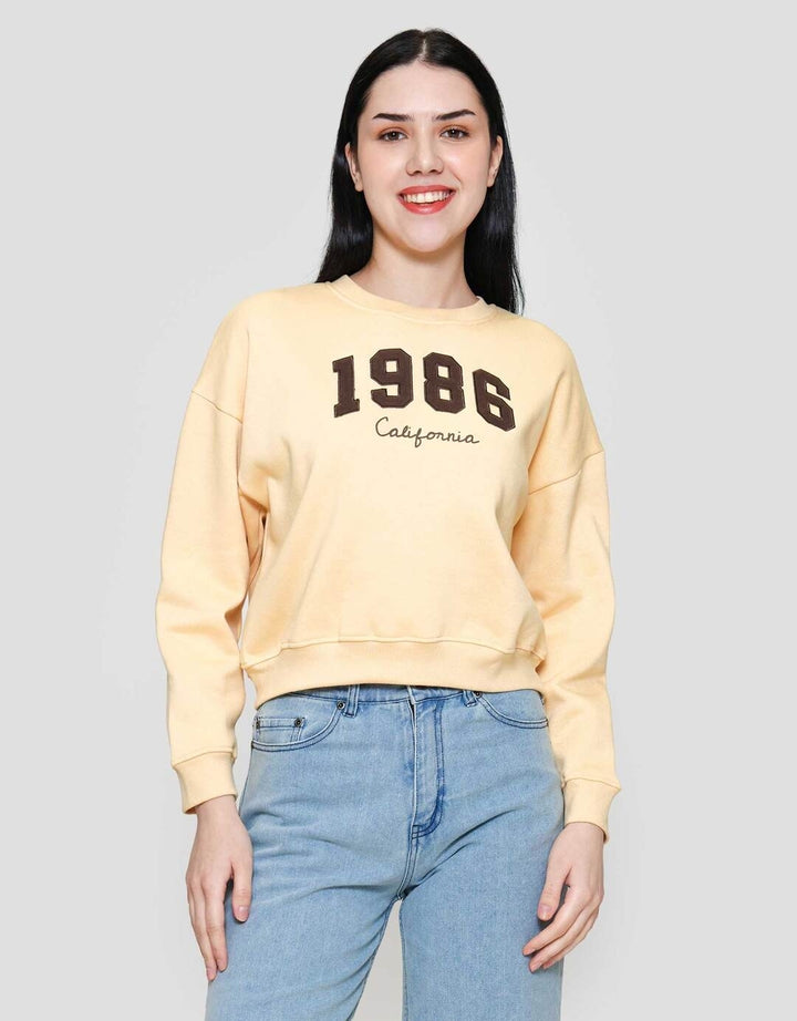 Nevada Crop Fleece California Sweater Wanita