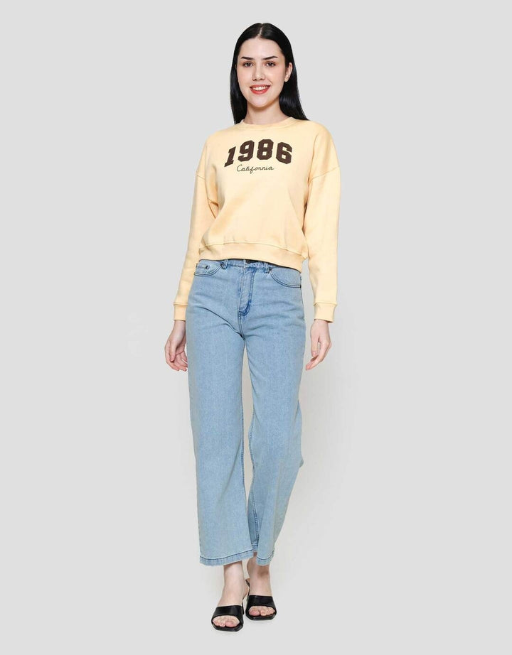 Nevada Crop Fleece California Sweater Wanita