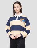 Nevada Crop French Stripe Sweater Wanita