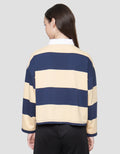 Nevada Crop French Stripe Sweater Wanita