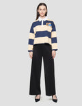 Nevada Crop French Stripe Sweater Wanita