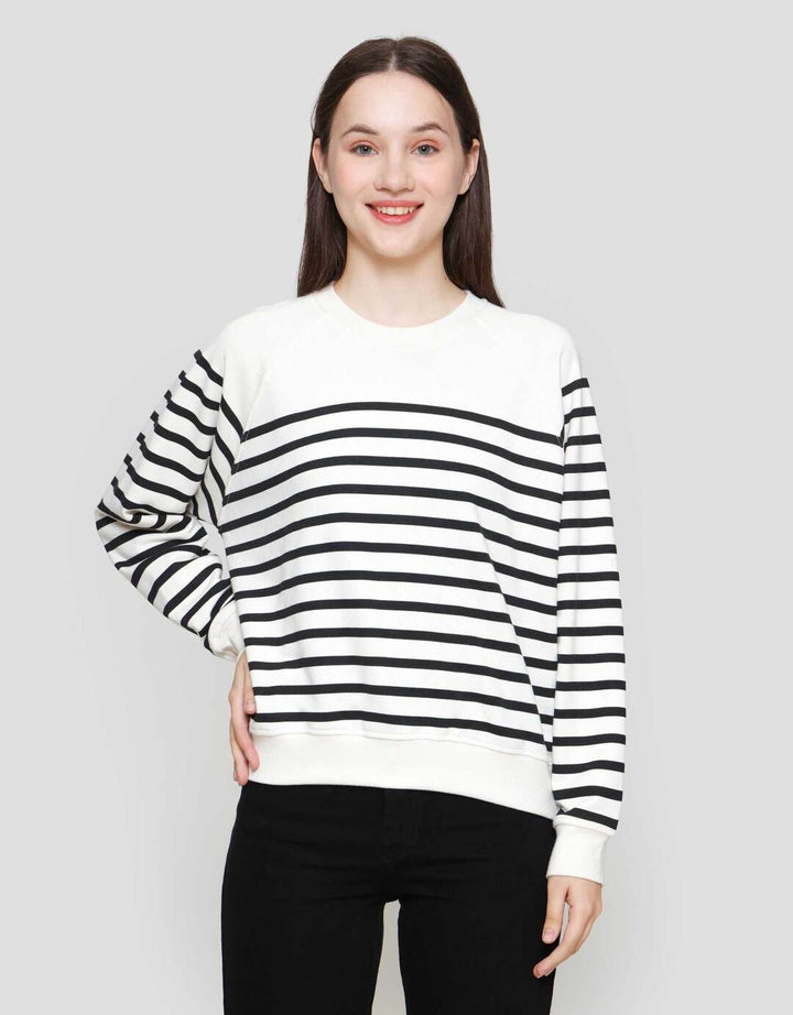 Nevada Raglan French Stripe Sweater Wanita