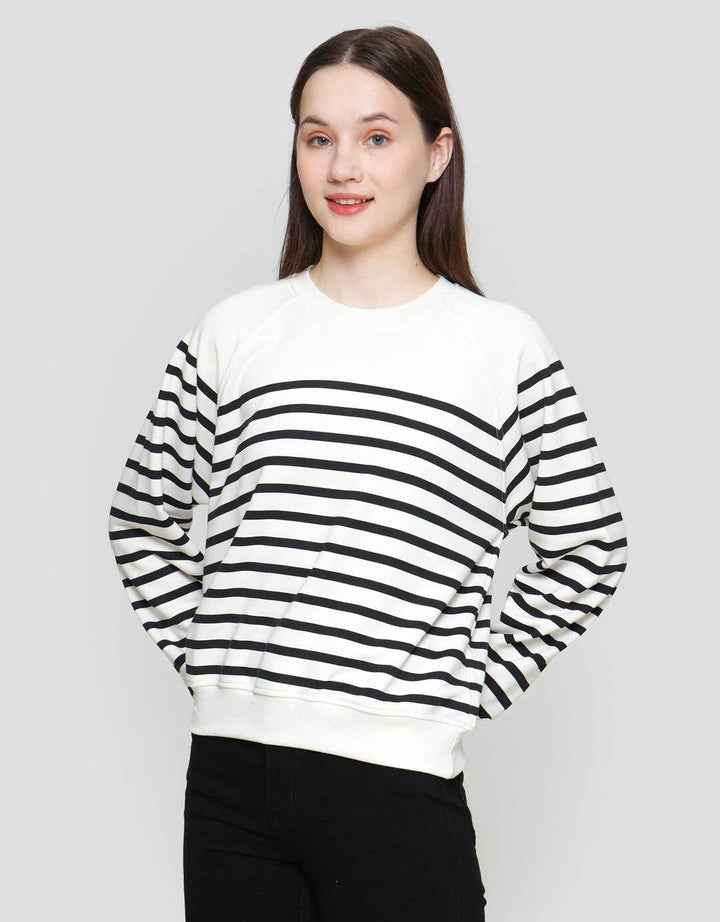 Nevada Raglan French Stripe Sweater Wanita