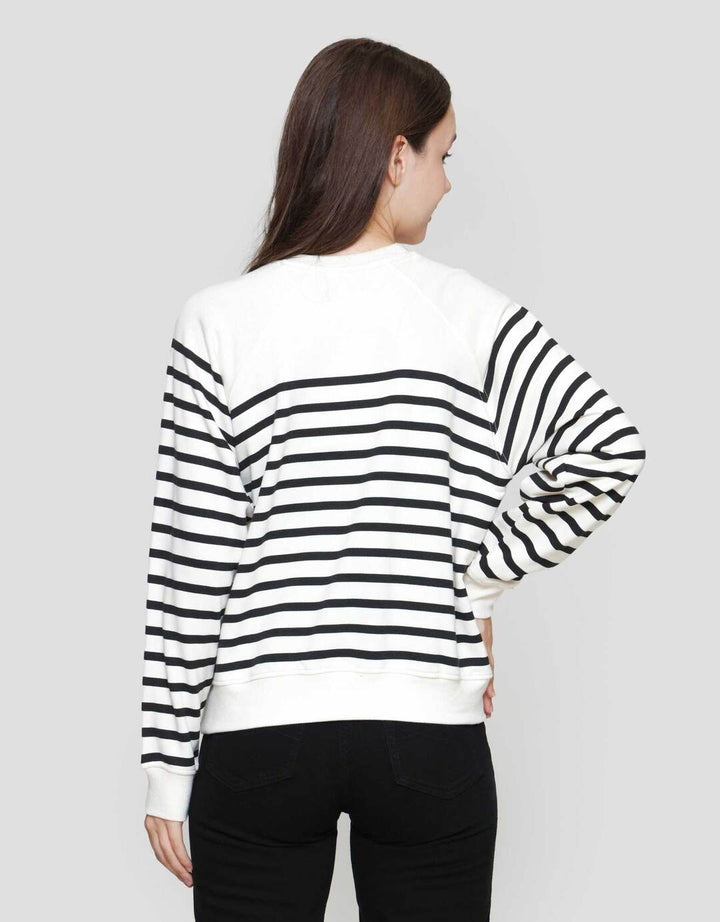 Nevada Raglan French Stripe Sweater Wanita