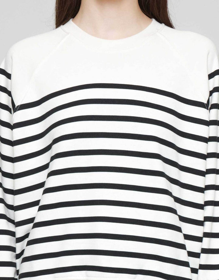 Nevada Raglan French Stripe Sweater Wanita