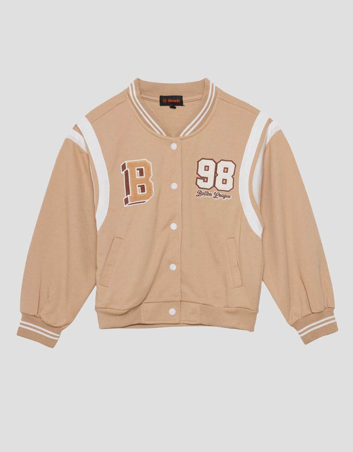 Nevada Varsity Bordir Jaket Anak Perempuan