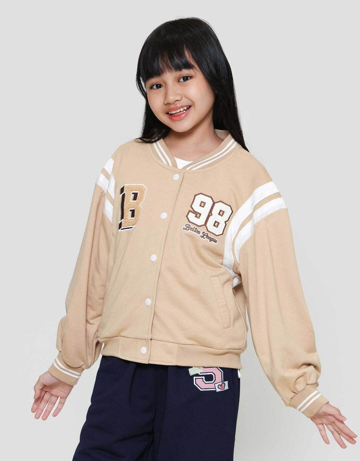 Nevada Varsity Bordir Jaket Anak Perempuan