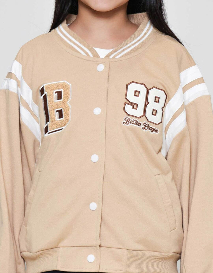 Nevada Varsity Bordir Jaket Anak Perempuan