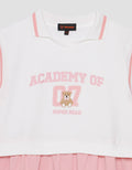 Nevada Fake 2 Pcs Academy Bear Midi Dress Anak Perempuan
