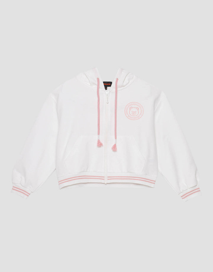Nevada Hoodie Bordir With Back Print Jaket Anak Perempuan