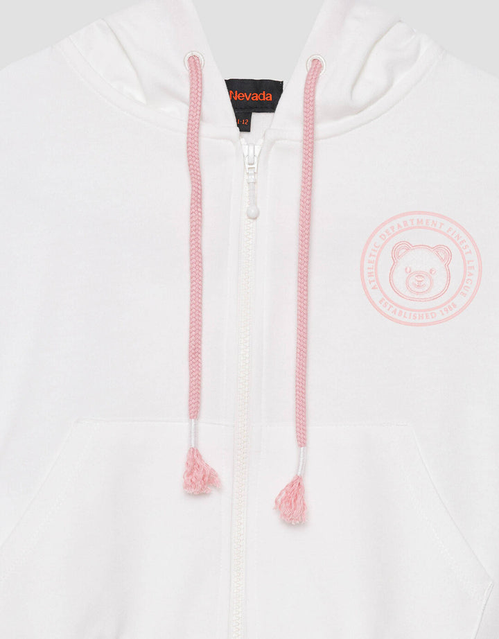 Nevada Hoodie Bordir With Back Print Jaket Anak Perempuan