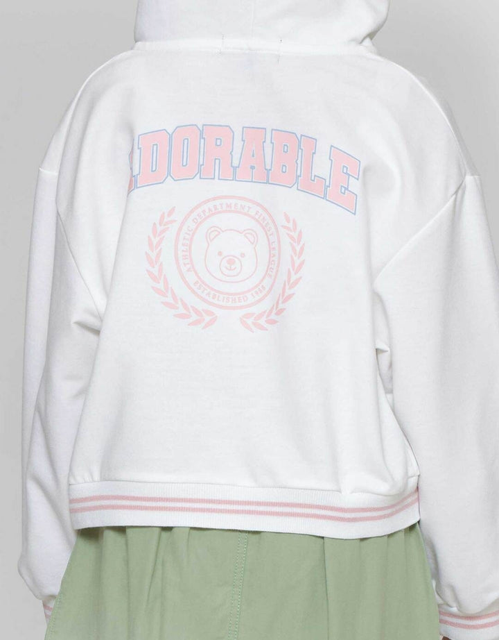 Nevada Hoodie Bordir With Back Print Jaket Anak Perempuan