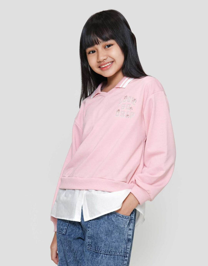 Nevada Kombinasi Look So Drip Sweater Anak Perempuan