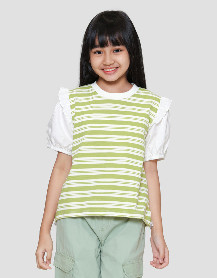 Nevada Bulet Garis Kaos Anak Perempuan