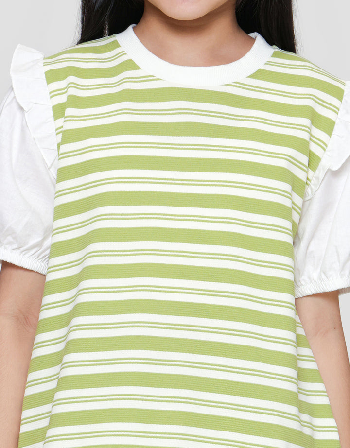 Nevada Bulet Garis Kaos Anak Perempuan