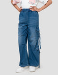 Nevada Left Pocket 1 Right Pocket Celana Denim Cargo Anak Perempuan