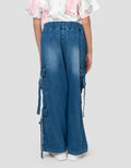 Nevada Left Pocket 1 Right Pocket Celana Denim Cargo Anak Perempuan