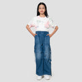 Nevada Left Pocket 1 Right Pocket Celana Denim Cargo Anak Perempuan