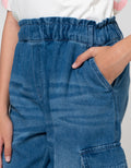 Nevada Left Pocket 1 Right Pocket Celana Denim Cargo Anak Perempuan