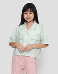 Nevada Boxy With Pocket Checkbred Print Kemeja Anak Perempuan
