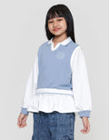 Nevada V Neck Vest With Embro Sweater Anak Perempuan