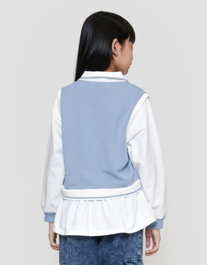Nevada V Neck Vest With Embro Sweater Anak Perempuan