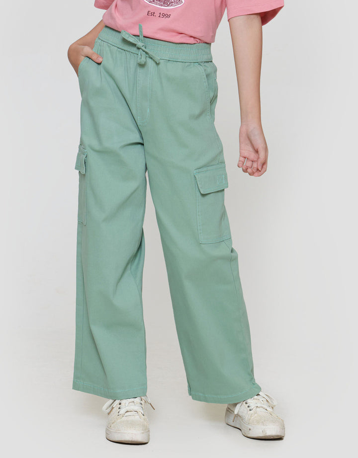 Nevada Cargo Pocket Tempel Paperbag Celana Panjang Anak Perempuan