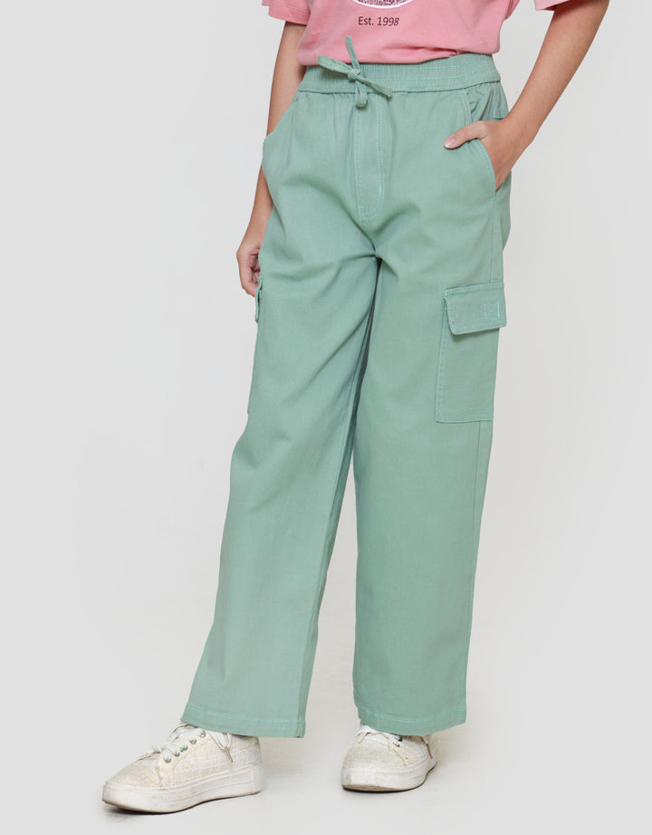 Nevada Cargo Pocket Tempel Paperbag Celana Panjang Anak Perempuan