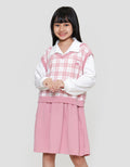 Nevada Vest Kotak Dress Anak Perempuan