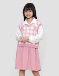 Nevada Vest Kotak Dress Anak Perempuan