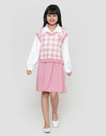 Nevada Vest Kotak Dress Anak Perempuan