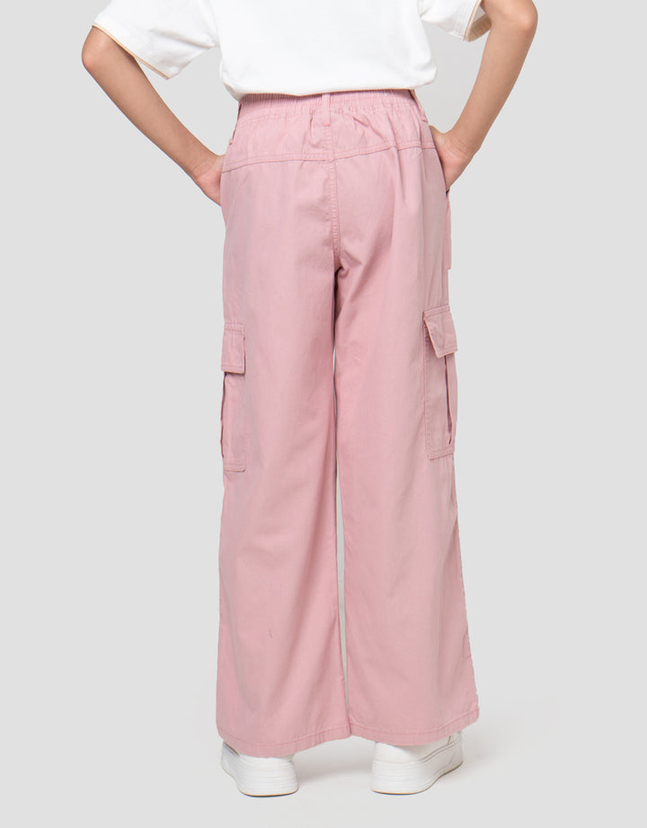 Nevada Woven Pocket Square Tempel Celana Cargo Anak Perempuan