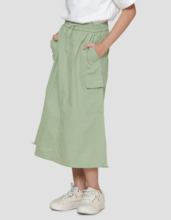 Nevada Woven With Pocket Stopper Rok Midi Anak Perempuan