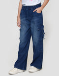 Nevada Pocket Cargo Gewer Celana Denim Anak Perempuan